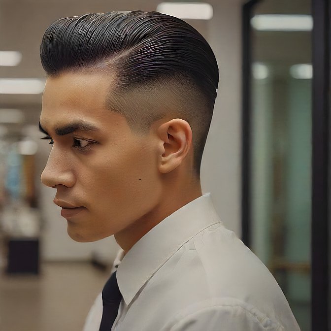 Slicked Back fade